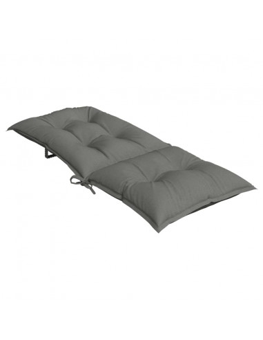 Cuscini Sedia Schiena Alta 6 Grigio Mélange 120x50x7 Tessuto