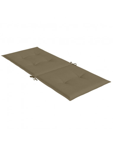 Cuscini Sedia Schiena Alta 6 Tortora Mélange 120x50x4 Tessuto