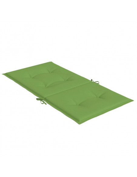 Cuscini Sedia Schiena Bassa 2 pz Verde Mélange 100x50x4 Tessuto