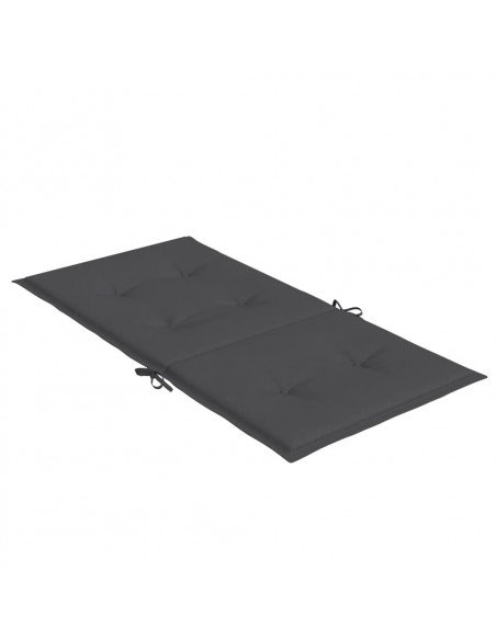 Cuscini Sedia Schiena Bassa 4 pz Antracite Mélange 100x50x4 cm