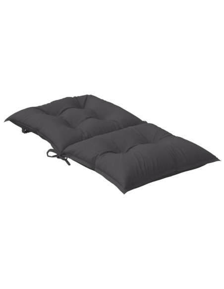 Cuscini Sedia Schiena Bassa 4 pz Antracite Mélange 100x50x7 cm