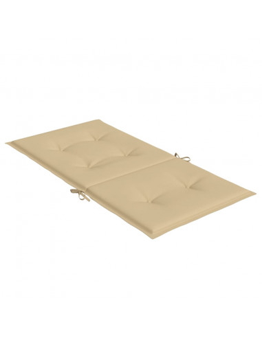 Cuscini Sedia Schiena Bassa 4 pz Beige Mélange 100x50x4 Tessuto
