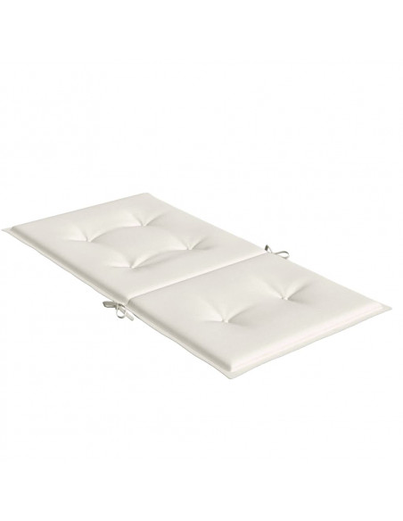 Cuscini Sedia Schiena Bassa 4 pz Crema Mélange 100x50x4 Tessuto