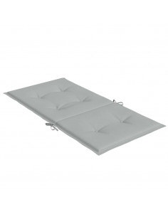 Cuscini Sedia Schiena Bassa 4 pz Grigio Mélange 100x50x4 cm 2