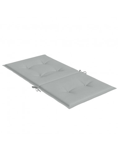 Cuscini Sedia Schiena Bassa 4 pz Grigio Mélange 100x50x4 cm