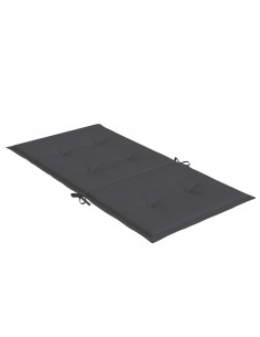 Cuscini Sedia Schiena Bassa 6 pz Antracite Mélange 100x50x4 cm