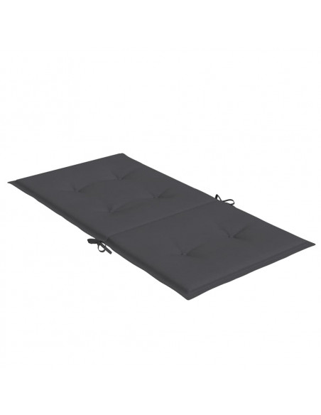 Cuscini Sedia Schiena Bassa 6 pz Antracite Mélange 100x50x4 cm
