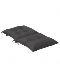 Cuscini Sedia Schiena Bassa 6 pz Antracite Mélange 100x50x7 cm 2