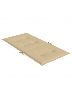 Cuscini Sedia Schiena Bassa 6 pz Beige Mélange 100x50x4 Tessuto 2