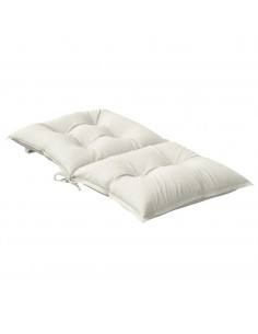 Cuscini Sedia Schiena Bassa 6 pz Crema Mélange 100x50x7 Tessuto 2