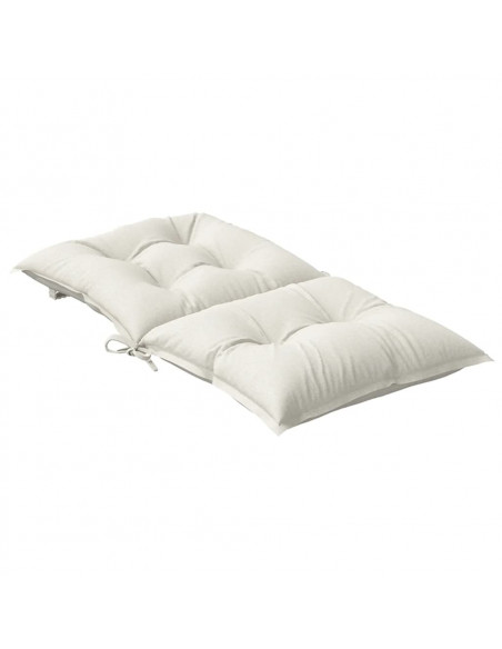 Cuscini Sedia Schiena Bassa 6 pz Crema Mélange 100x50x7 Tessuto