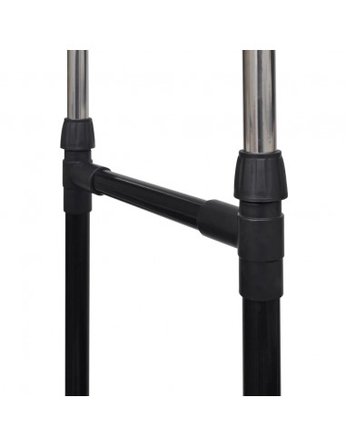 Appendiabiti Regolabile 4 Ruote 2 Aste Appendini