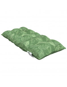 Cuscini Sedia Schienale Basso 4 pz Motivo Foglie Tessuto Oxford 2