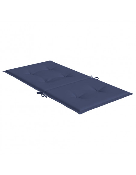 Cuscini Sedia Schienale Basso 6 pz Blu Marino in Tessuto