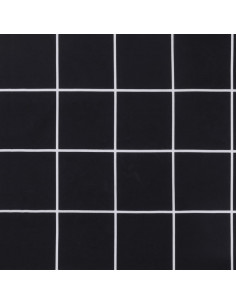 Cuscini Sedia Sdraio 2 pz Motivo Quadri Nero in Tessuto Oxford