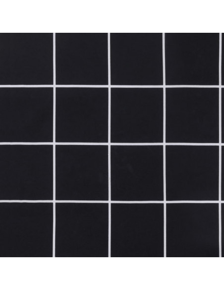 Cuscini Sedia Sdraio 2 pz Motivo Quadri Nero in Tessuto Oxford