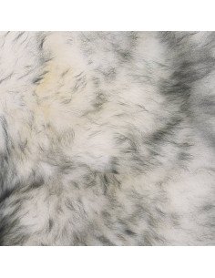 Cuscini Sedie 2pz Melange Grigio Scuro 40x40cm Pelle di Montone