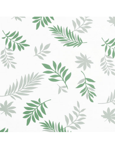 Cuscino Panca da Giardino Motivo a Foglie 200x50x7 cm Tessuto