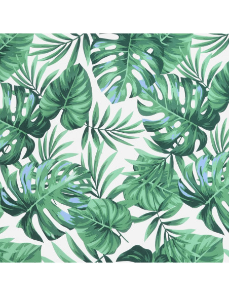 Cuscino Panca Giardino a Foglie 110x50x7 cm in Tessuto Oxford