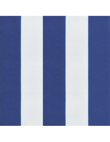 Cuscino Panca Giardino Bianco e Blu 120x50x3 cm Tessuto Oxford
