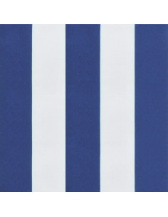 Cuscino Panca Giardino Righe Bianche e Blu 200x50x3 cm Tessuto