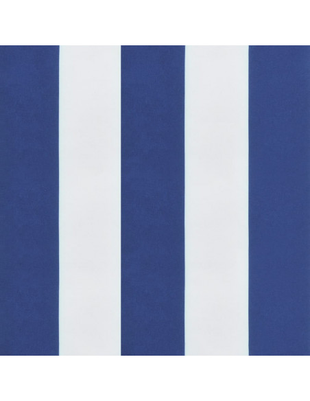 Cuscino Panca Giardino Righe Bianche e Blu 200x50x3 cm Tessuto