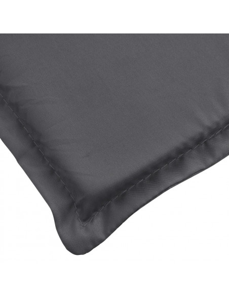 Cuscino per Lettino Antracite 180x60x3 cm in Tessuto Oxford
