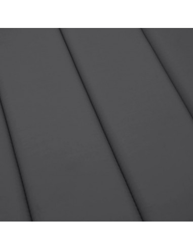 Cuscino per Lettino Antracite 200x50x3 cm in Tessuto Oxford