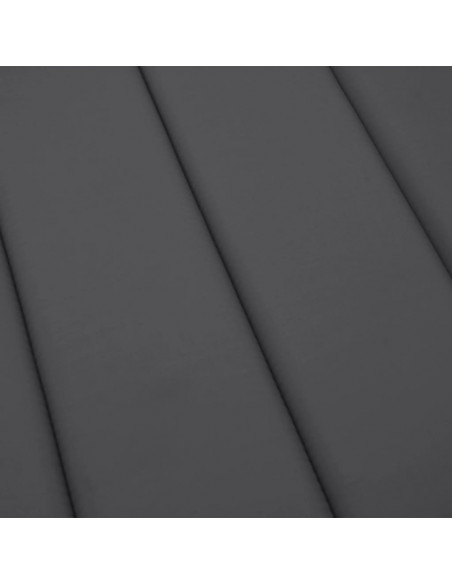 Cuscino per Lettino Antracite 200x60x3 cm in Tessuto Oxford