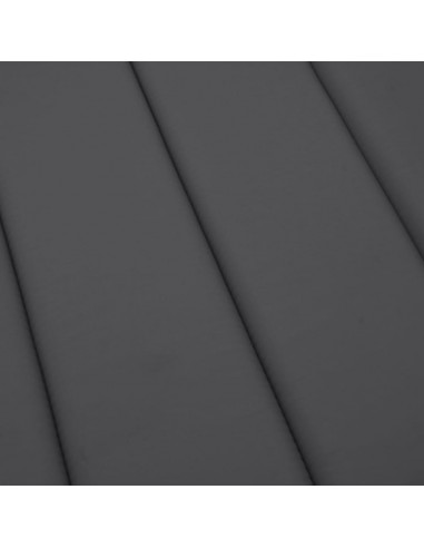 Cuscino per Lettino Antracite 200x70x3 cm in Tessuto Oxford