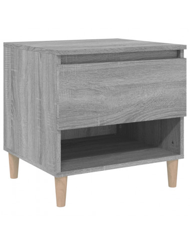 Comodino Grigio Sonoma 50x46x50 cm in Legno Multistrato