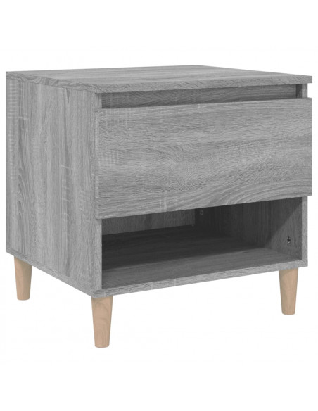 Comodino Grigio Sonoma 50x46x50 cm in Legno Multistrato
