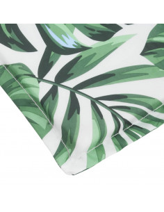 Cuscino per Lettino Motivo Foglie 180x60x3 cm in Tessuto Oxford