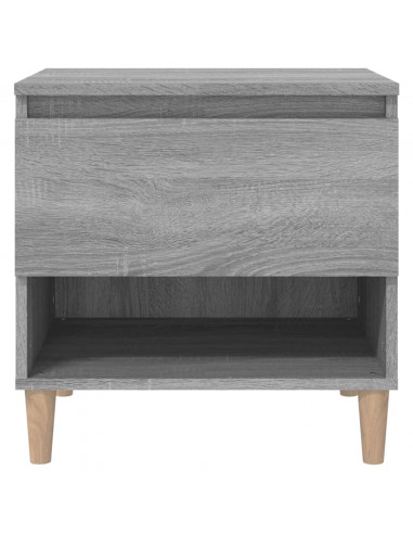 Comodino Grigio Sonoma 50x46x50 cm in Legno Multistrato