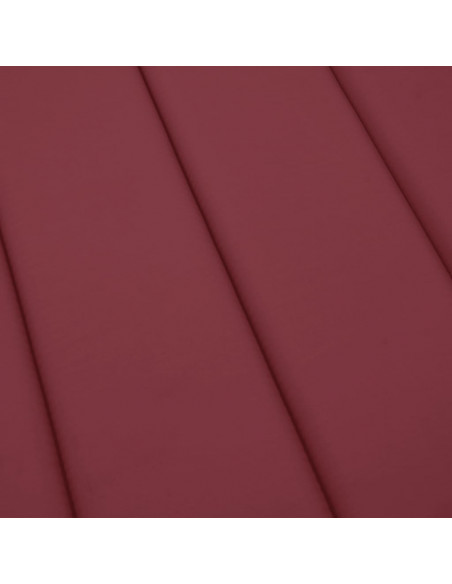 Cuscino per Lettino Rosso Vino 186x58x3 cm in Tessuto Oxford