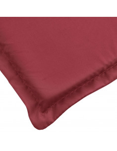 Cuscino per Lettino Rosso Vino 200x60x3 cm in Tessuto Oxford