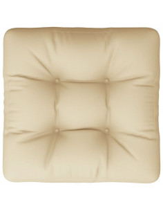 Cuscino per Pallet Beige 60x60x12 cm in Tessuto