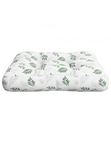 Cuscino per Pallet con Motivo a Foglie 50x50x12 cm in Tessuto