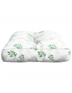 Cuscino per Pallet con Motivo a Foglie 60x40x12 cm in Tessuto 2