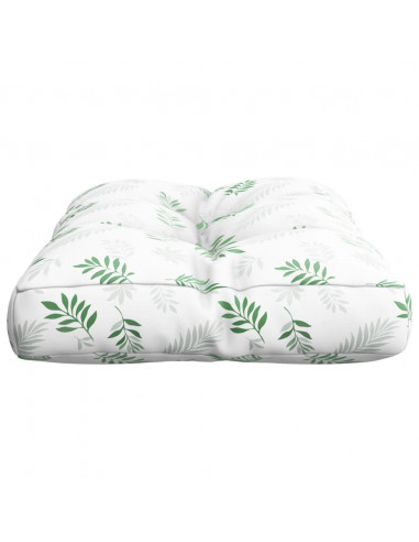 Cuscino per Pallet con Motivo a Foglie 60x40x12 cm in Tessuto