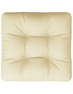 Cuscino per Pallet Crema 60x61,5x10 cm in Tessuto