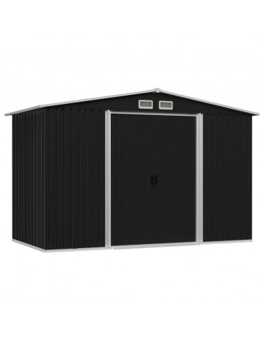 Capanno per Attrezzi Antracite in Acciaio 257x205x178 cm