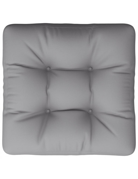 Cuscino per Pallet Grigio 60x60x12 cm in Tessuto