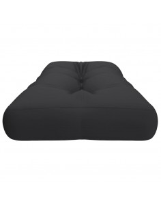 Cuscino per Pallet Nero 120x40x12 cm in Tessuto