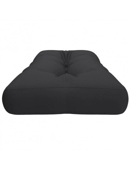 Cuscino per Pallet Nero 120x40x12 cm in Tessuto
