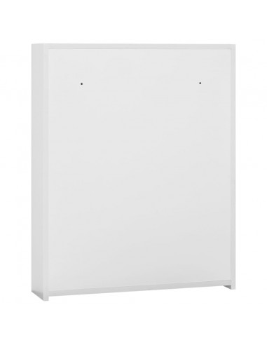 Armadietto a Specchio Bianco 60x15x75 cm in MDF
