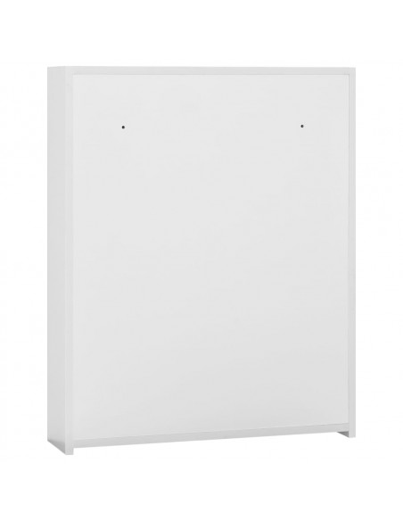 Armadietto a Specchio Bianco 60x15x75 cm in MDF