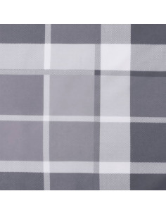 Cuscino per Panca a Quadri Grigi 150x50x4 cm Tessuto Oxford