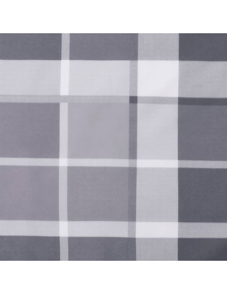 Cuscino per Panca a Quadri Grigi 150x50x4 cm Tessuto Oxford