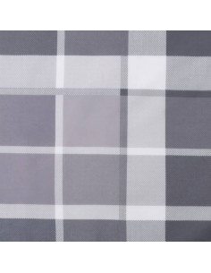 Cuscino per Panca a Quadri Grigi 180x50x3 cm Tessuto Oxford 2